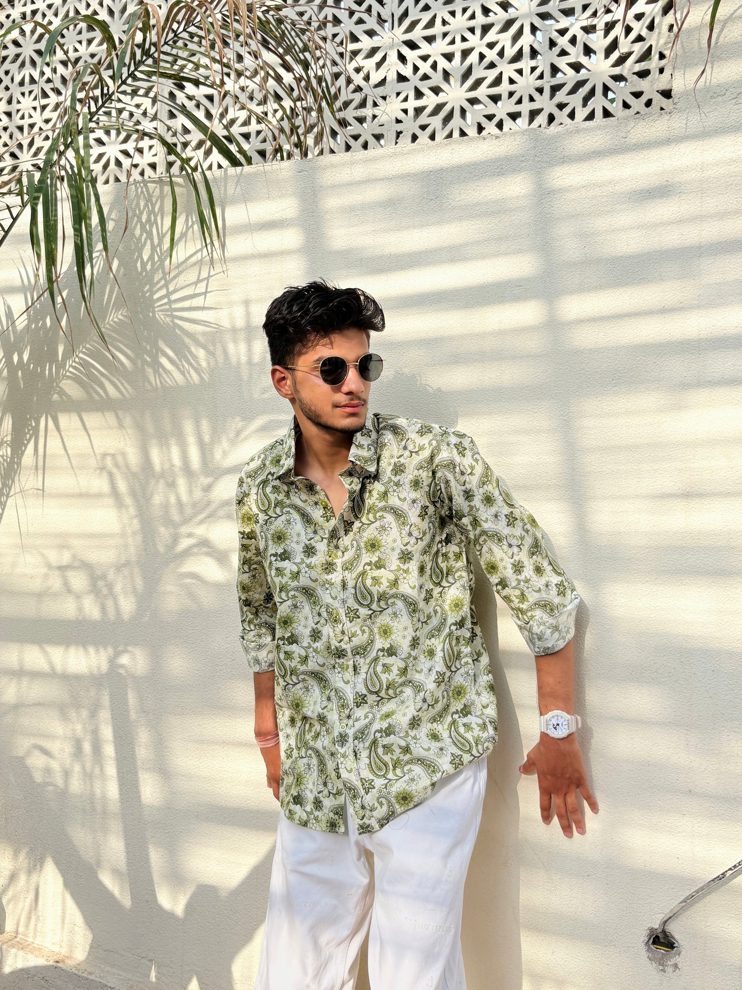 The Shirish Olive Shirt