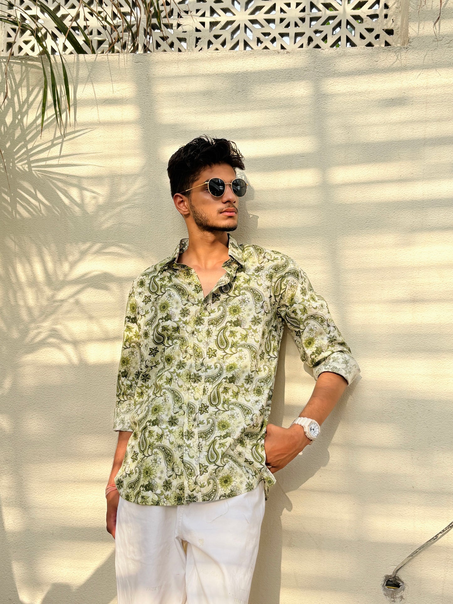 The Shirish Olive Shirt