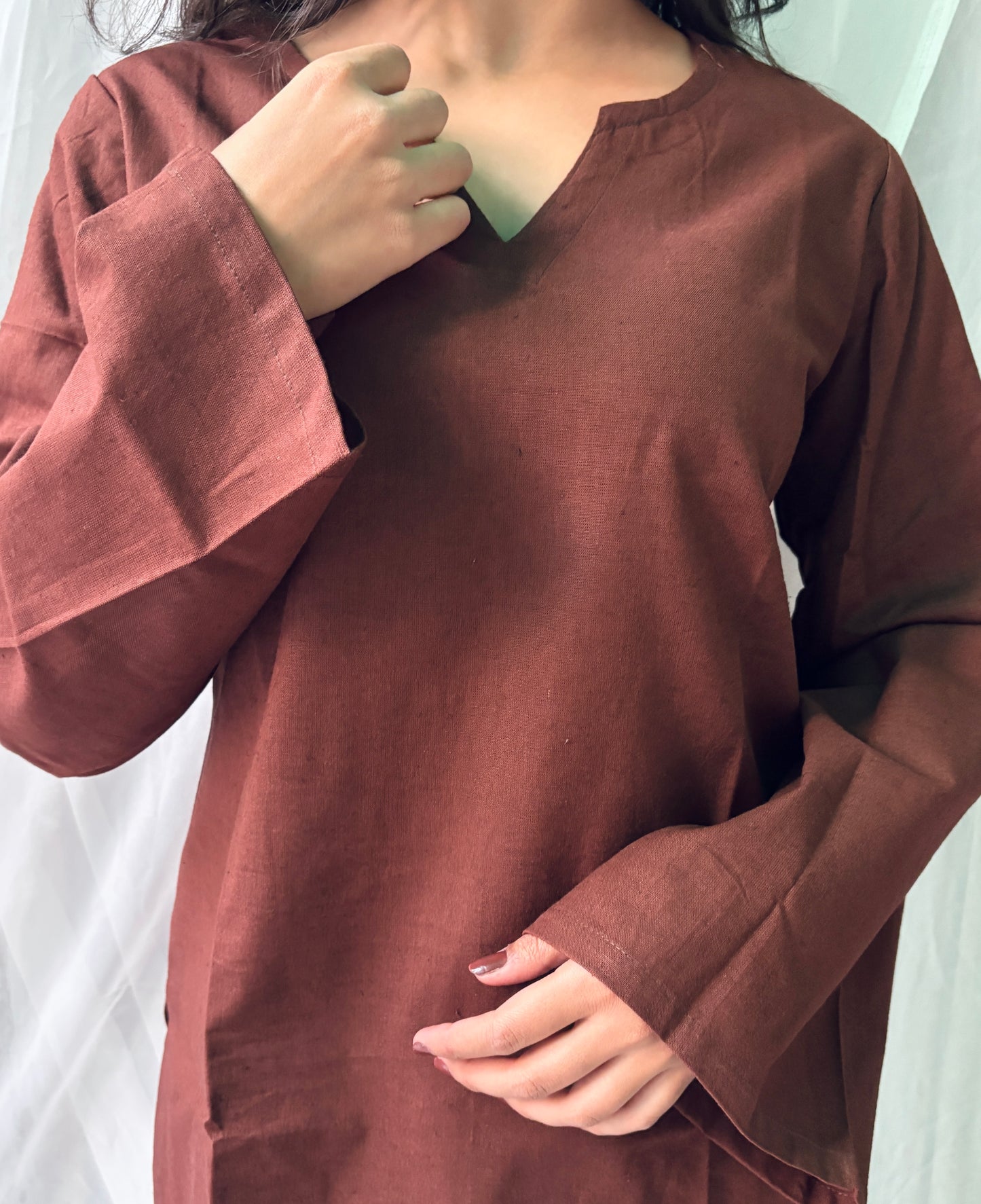 Cocoa Short V-neck Kurti