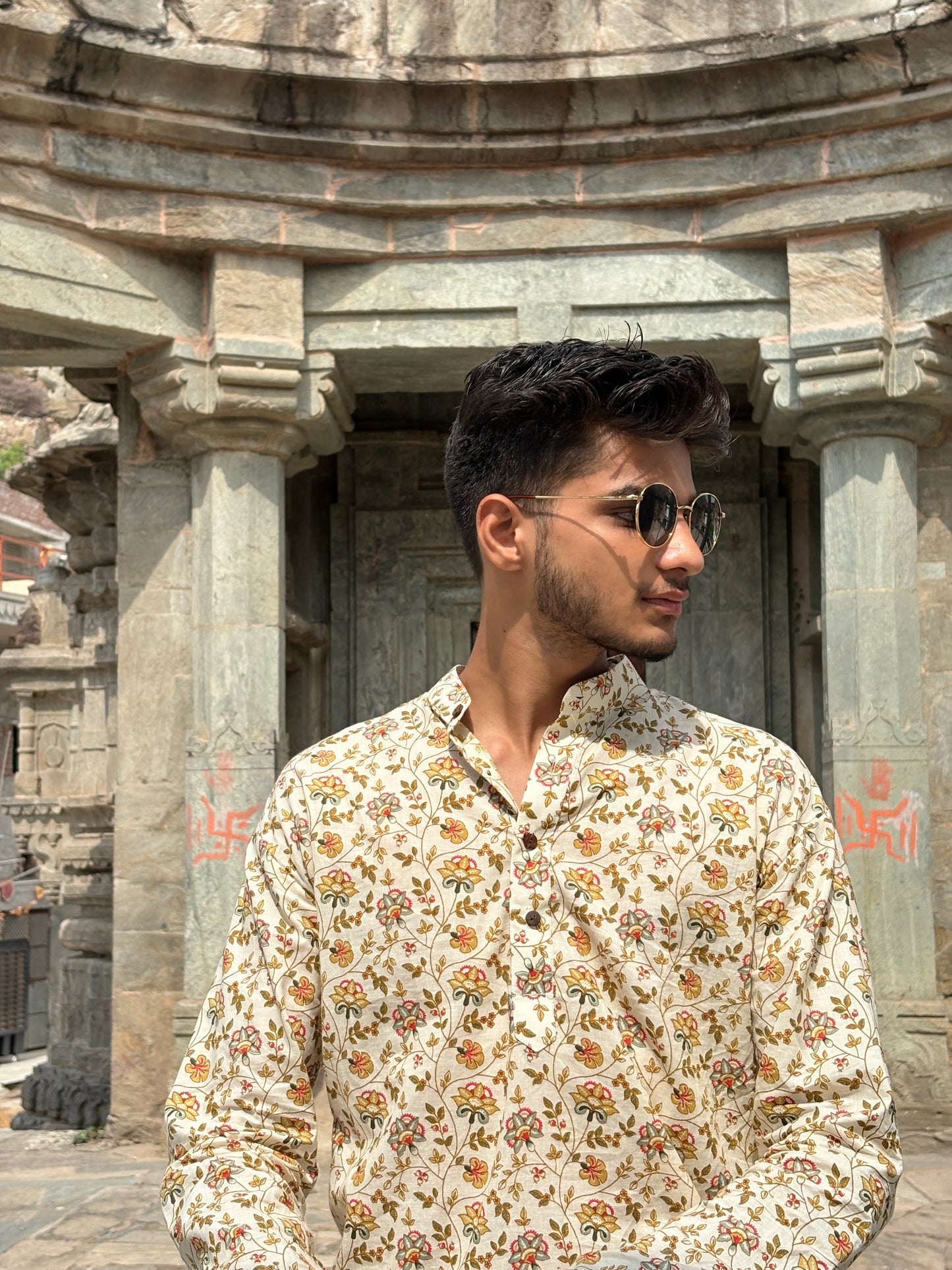 Chandan Kurta - Pastel Floral Ethnic Edition