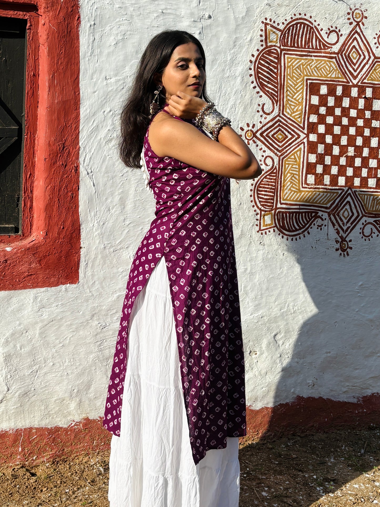 Zivra Halter Neck Kurti