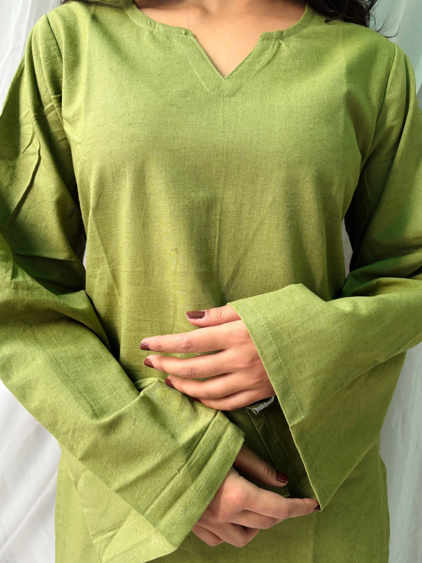The Matcha Short V-neck Kurti