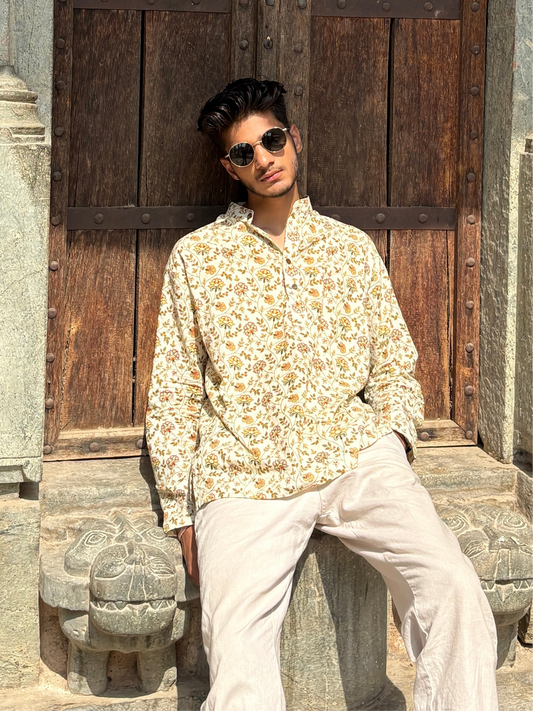 Chandan Kurta - Pastel Floral Ethnic Edition