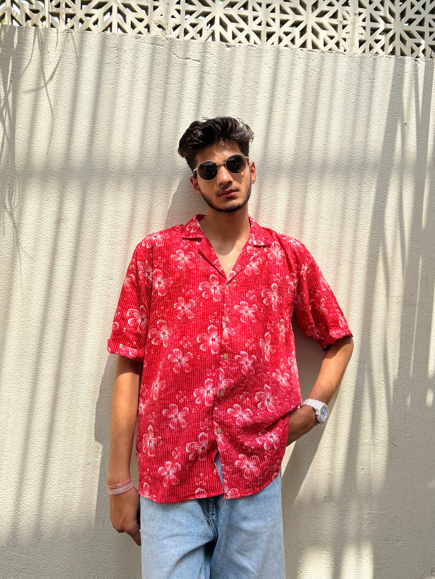 The Cherry Red oversize shirt