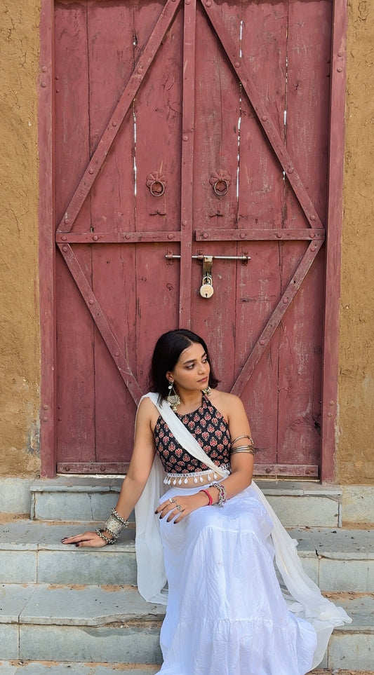 Kusum Corset Back Crop -Top