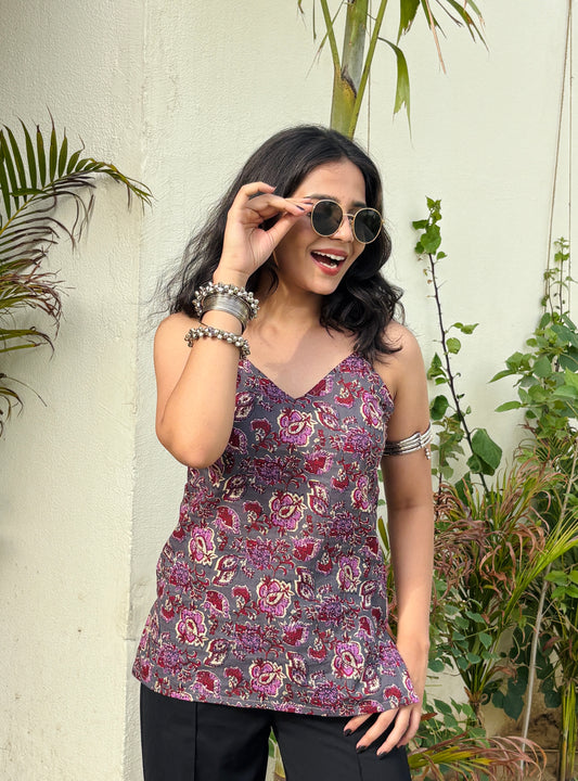 Rasrang - V neck Strap Kurti