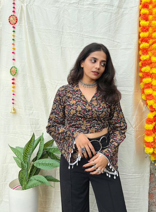 Kalam-kari Warp around top