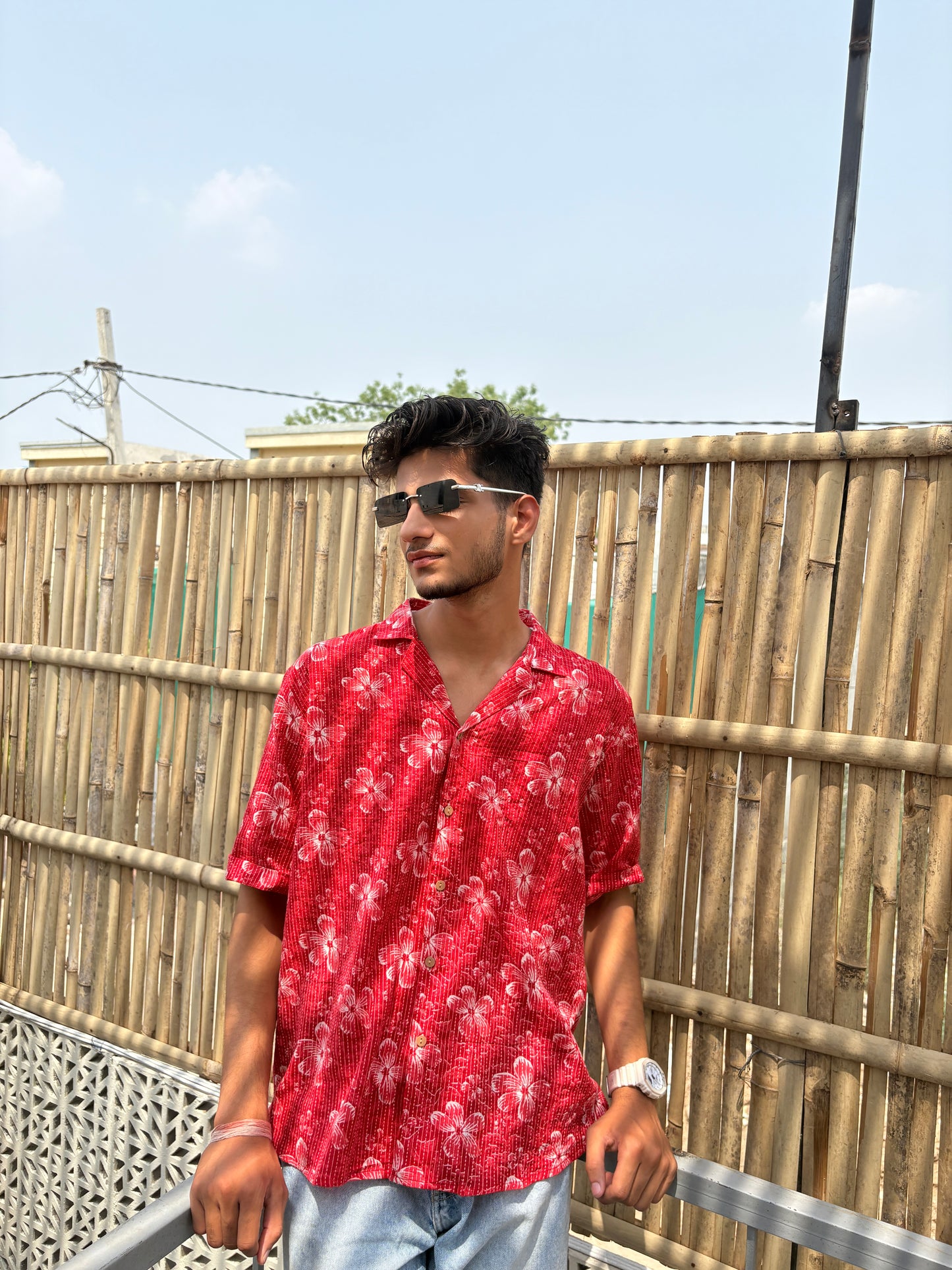 The Cherry Red oversize shirt