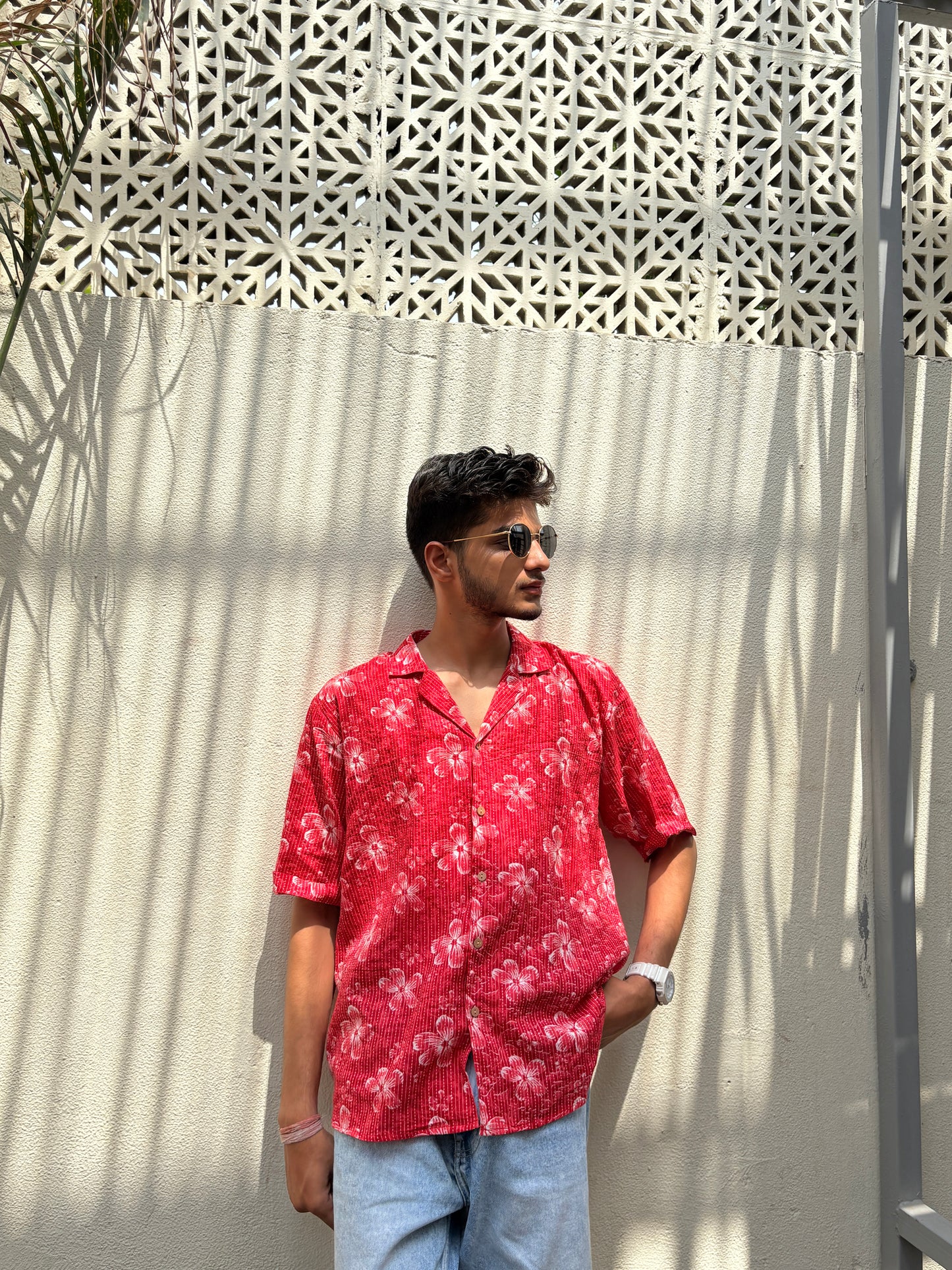 The Cherry Red oversize shirt