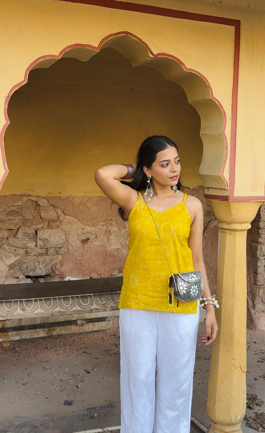 Phoolwari - V neck Strap Kurti