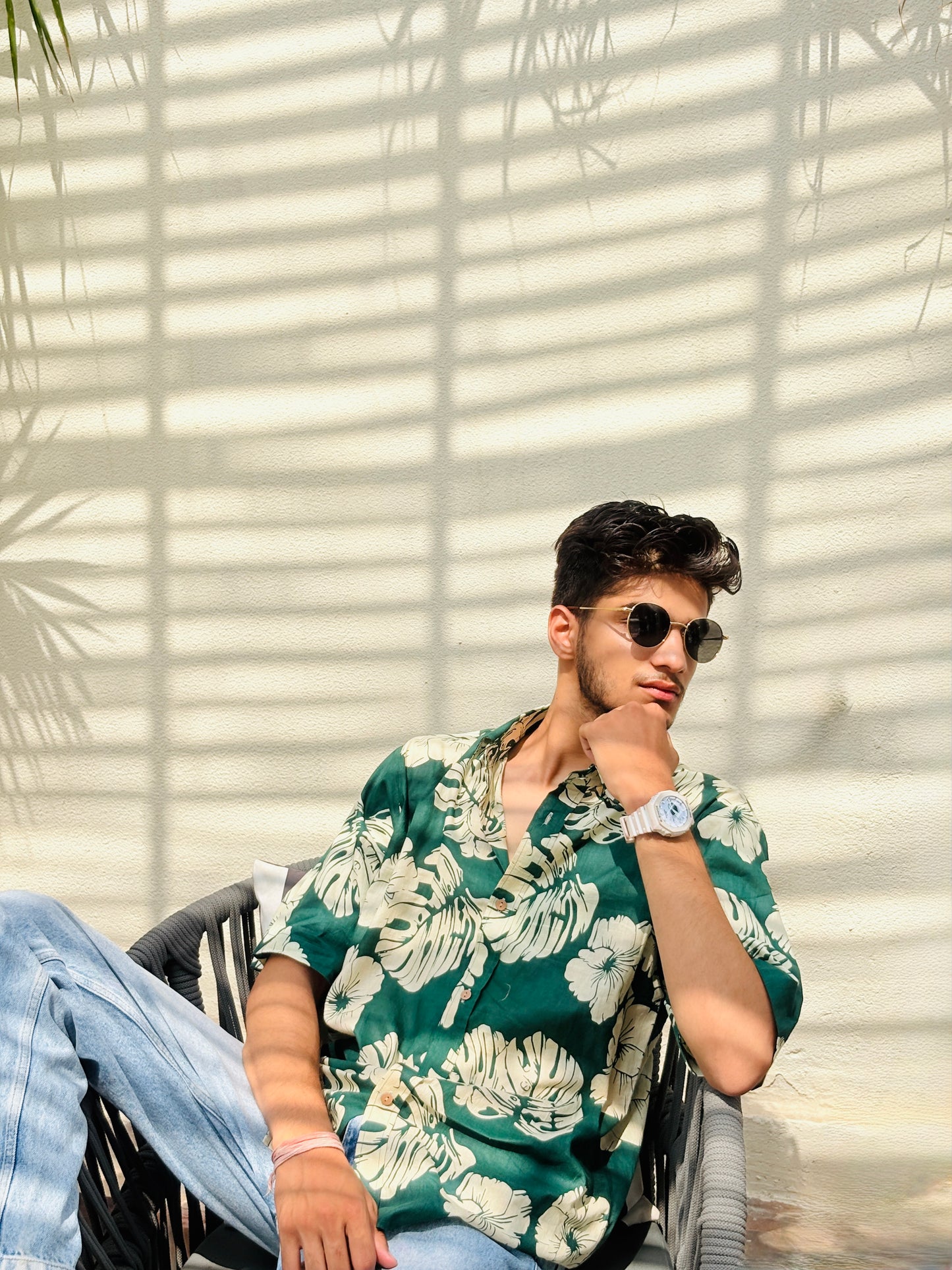 The Rama Leaf Oversize Green Shirt