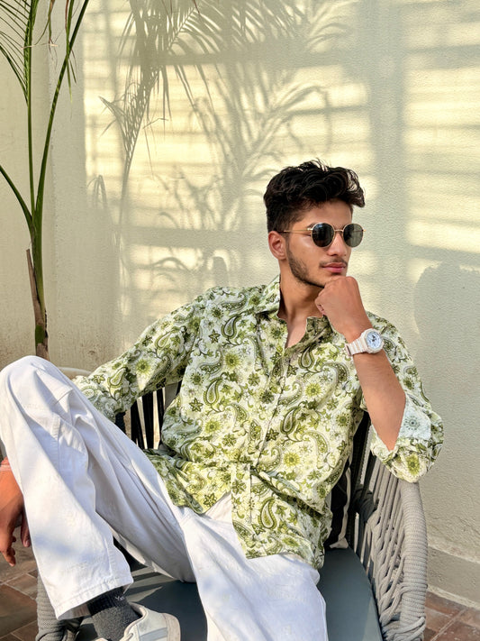 The Shirish Olive Shirt