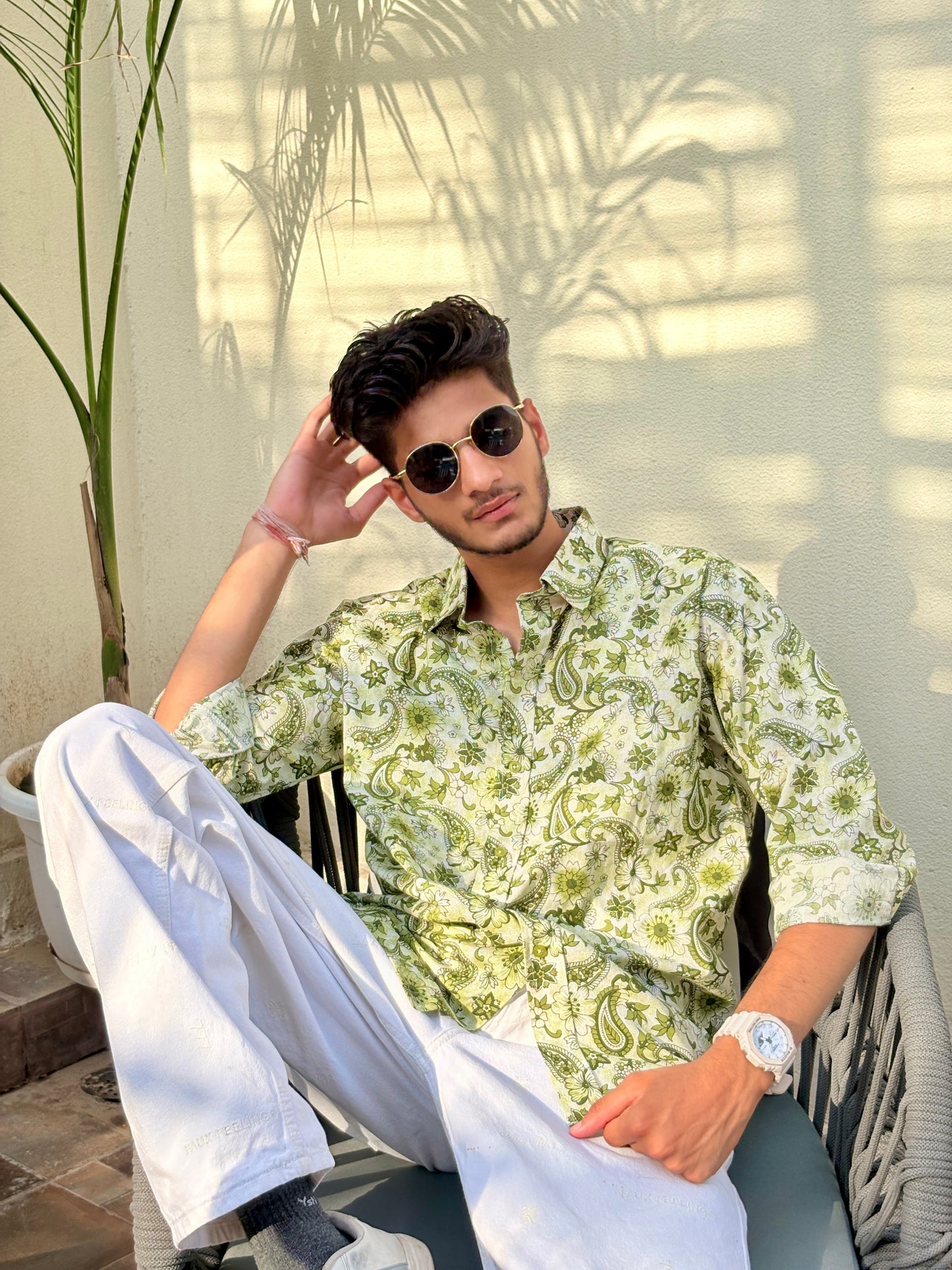 The Shirish Olive Shirt