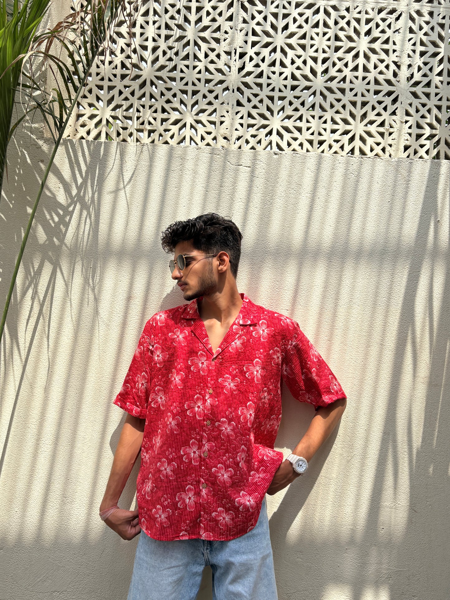 The Cherry Red oversize shirt