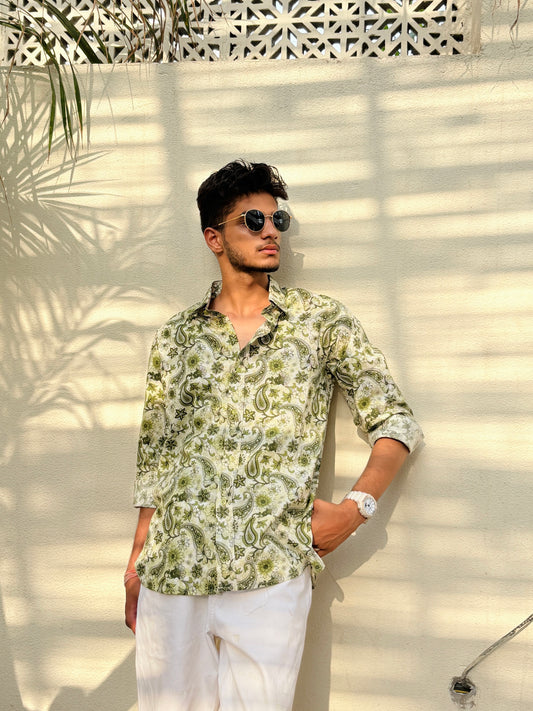The Shirish Olive  Shirt