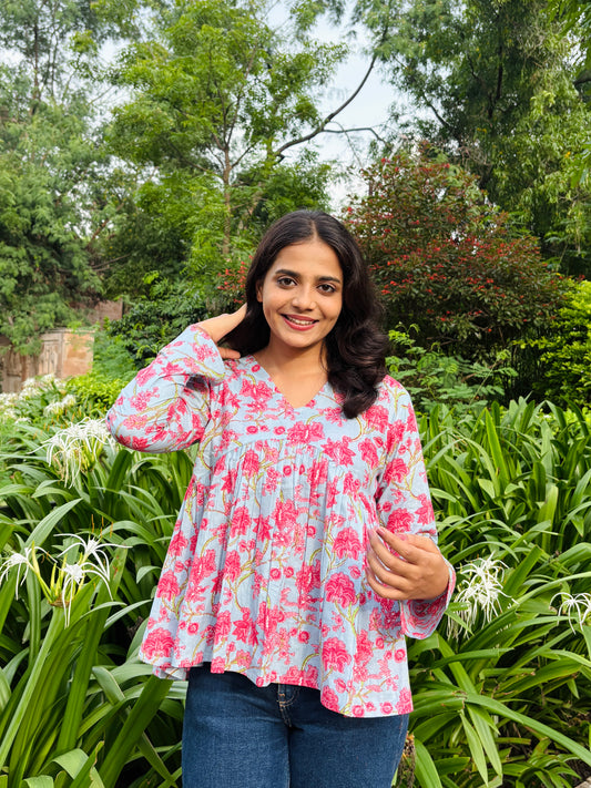 Noorika Full Sleeves Peplum Top