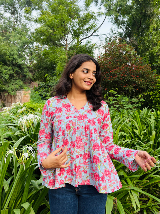 Noorika Full Sleeves Peplum Top