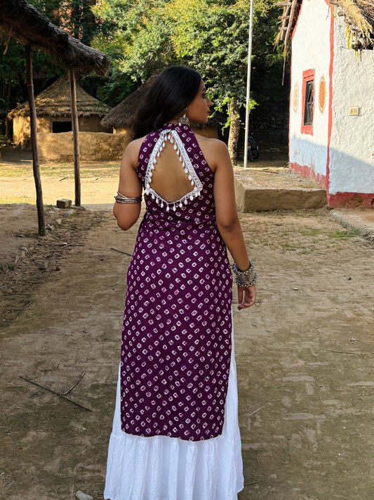 Zivra Halter Neck Kurti
