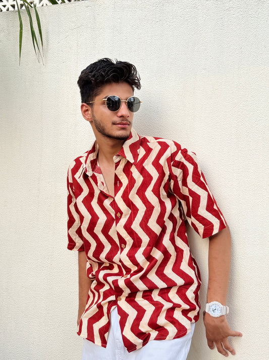 The  Ruhaag oversize half sleeves shirt