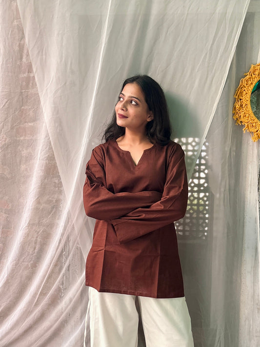 Cocoa Short V-neck Kurti
