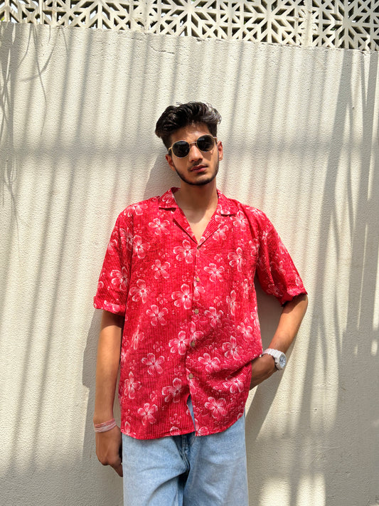 The  Cherry Red oversize shirt