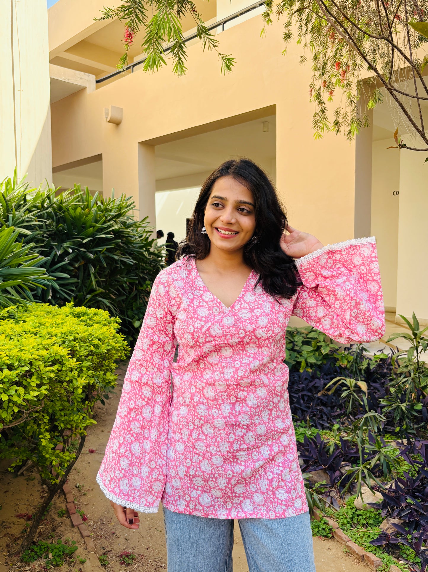 Roohani Kurti ( Soft Print Handblock )