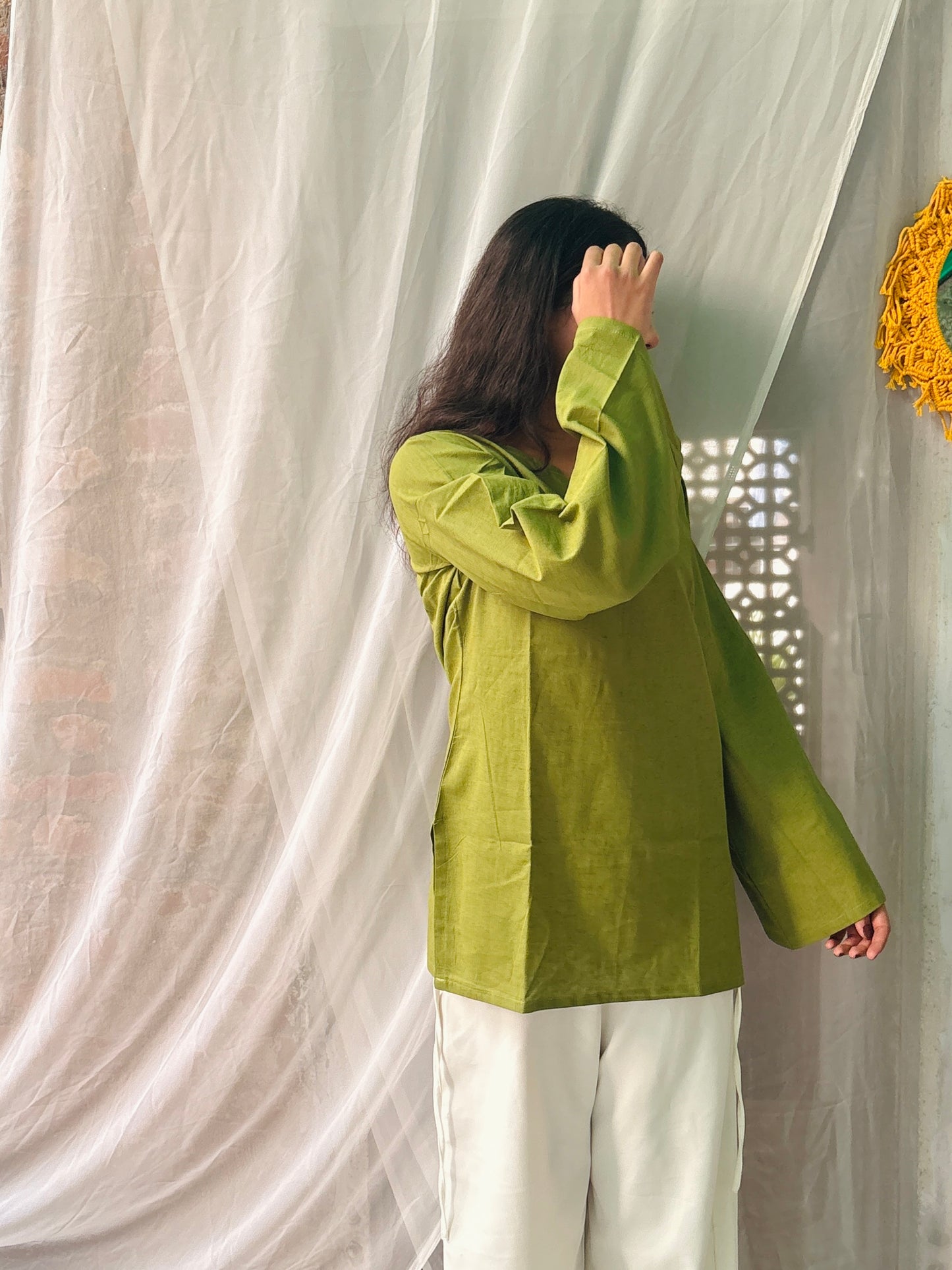 The Matcha Short V-neck Kurti