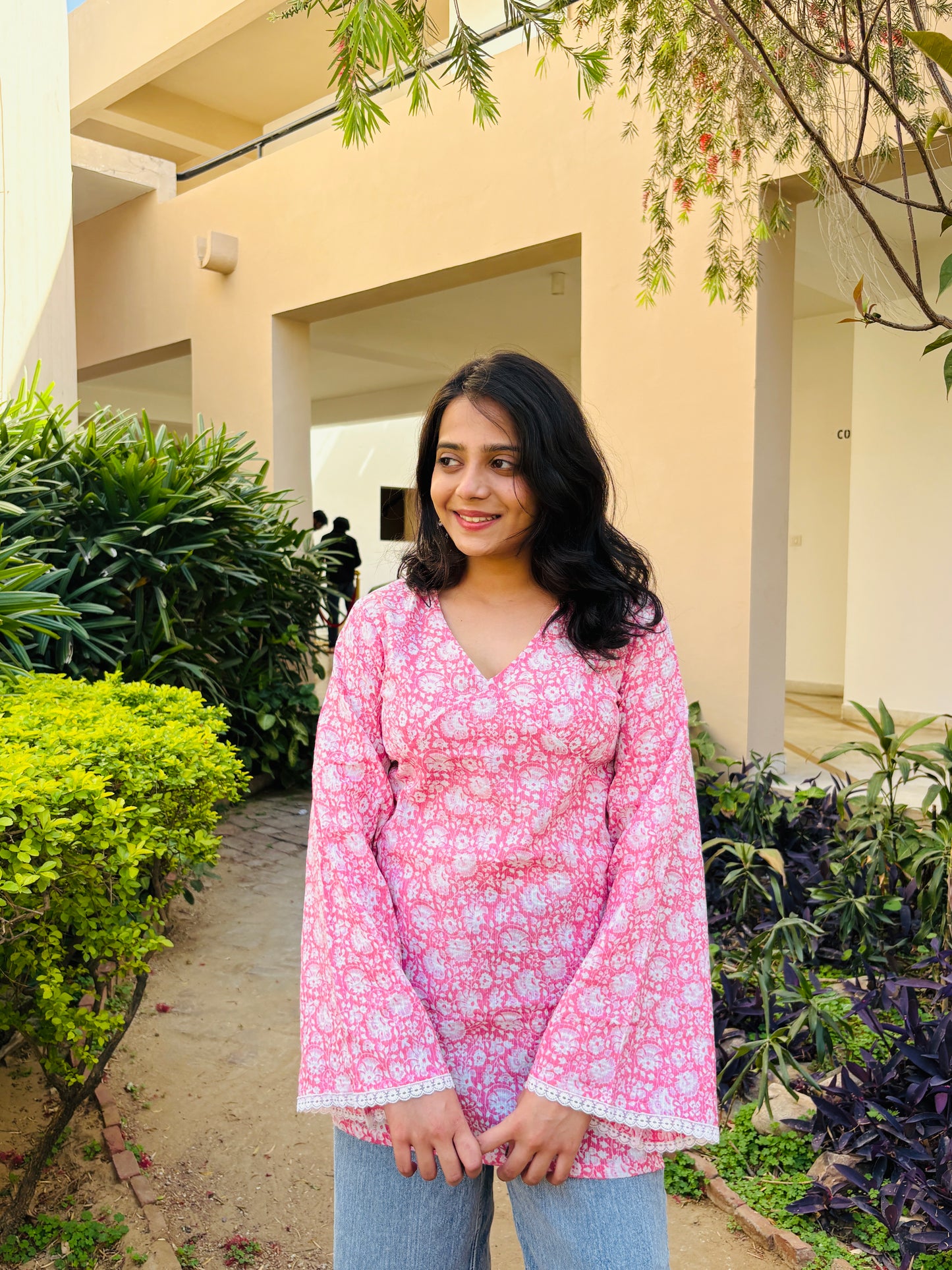 Roohani Kurti ( Soft Print Handblock )