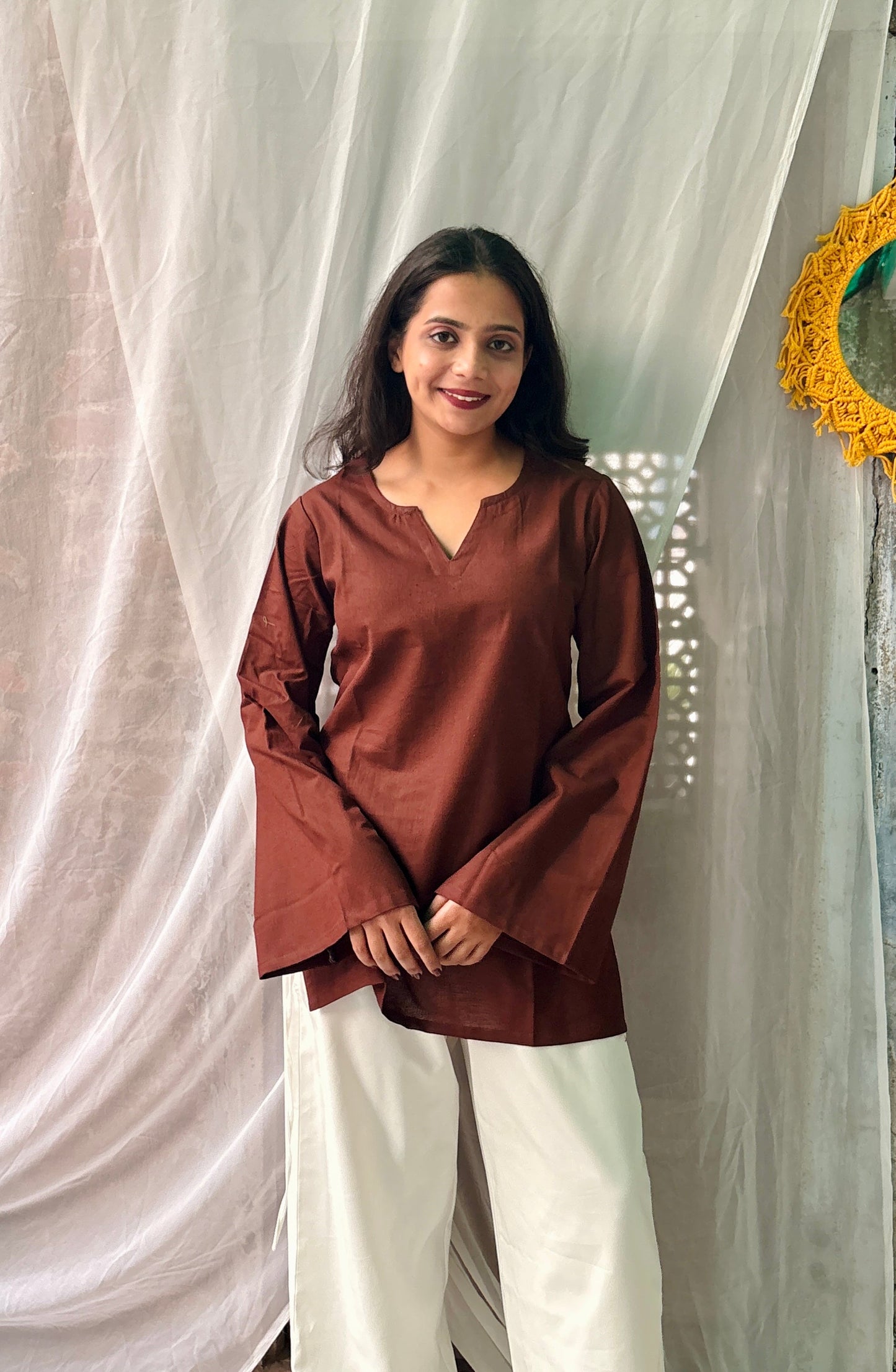 Cocoa Short V-neck Kurti