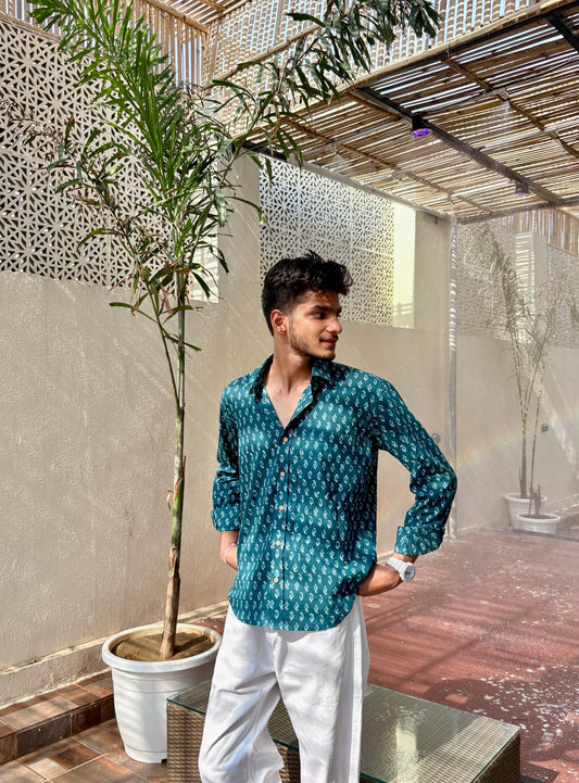 The Mayur Green Shirt